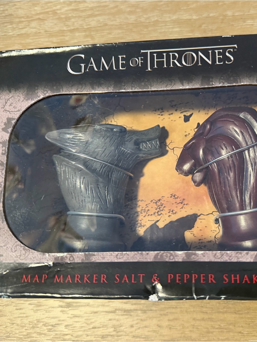 New Map Marker Salt and Pepper Shakers Set Game of Thrones in Box